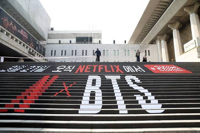 [포토] BTS 컴백 공연 앞둔 광화문광장