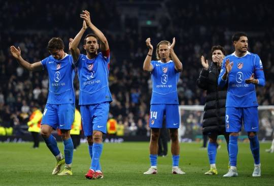 UCL 8강 진출을 기뻐하는 아틀레티코 마드리드 선수들. 사진[EPA=연합뉴스]