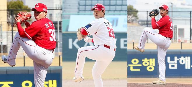 왼쪽부터 최민준, 전영준, 김민준. SSG랜더스 제공
