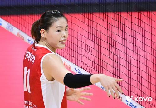 페퍼저축은행의 일본인 아시아 쿼터 선수 시마무라 [한국배구연맹 제공. 재판매 및 DB 금지]