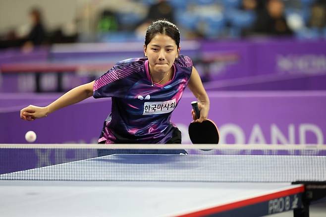 프로탁구리그 시리즈1 여자 단식에 나선 이채연 [한국프로탁구연맹 제공. 재판매 및 DB 금지]