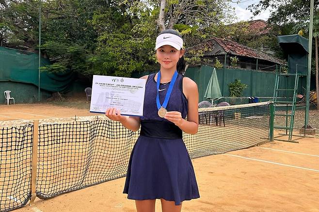 スリランカコロンボ大会ダブルス準優勝したイ・イェウォン/本人提供