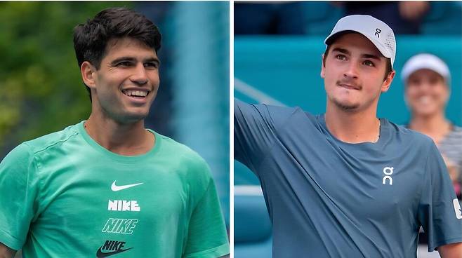 공식 투어에서 처음 격돌하는 알카라스와 폰세카. 사진/ATP 투어