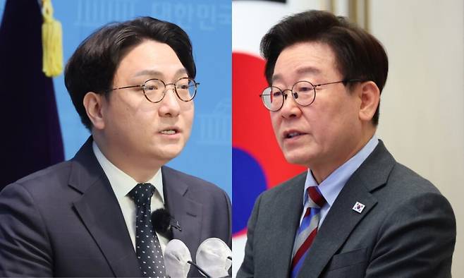 국민의힘 상근부대변인으로 활동해던 신인규 변호사(왼쪽)와 이재명 대통령(오른쪽). 연합뉴스