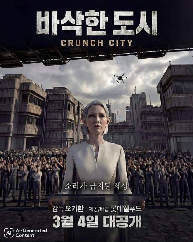 [서울=뉴시스] 롯데웰푸드의 스낵시네마 제1화 '바삭한 도시' 포스터.(사진=롯데웰푸드)  *재판매 및 DB 금지