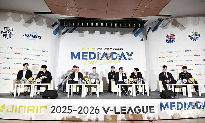 ▲ V리그 포스트시즌 미디어데이 남자부 전경 ⓒKOVO