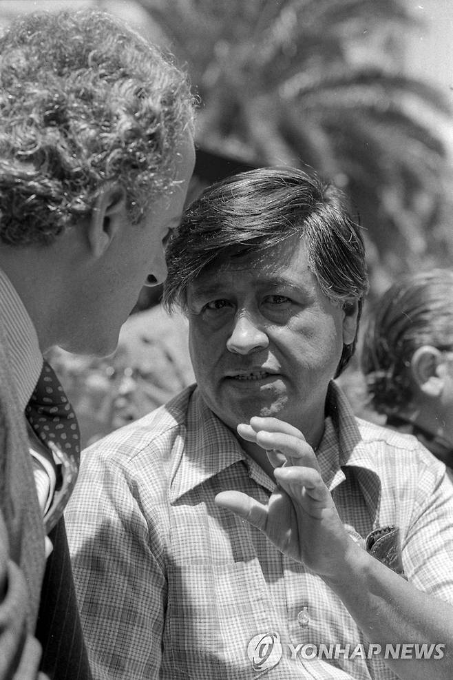 미 노동운동가 세사르 차베스 [AP=연합뉴스. 재판매 및 DB 금지]