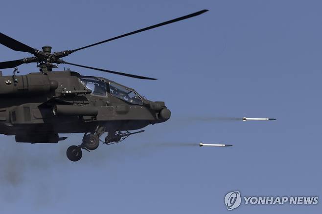 아파치 헬기 [EPA 연합뉴스 자료사진. 재판매 및 DB 금지]