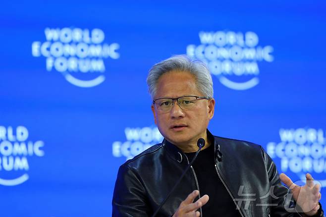 21일(현지 시각) 젠슨 황 엔비디아 CEO.  ⓒ 로이터=뉴스1