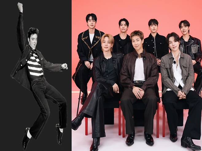 엘비스 프레슬리(좌)와 BTS. 픽사베이. 아시아경제DB.