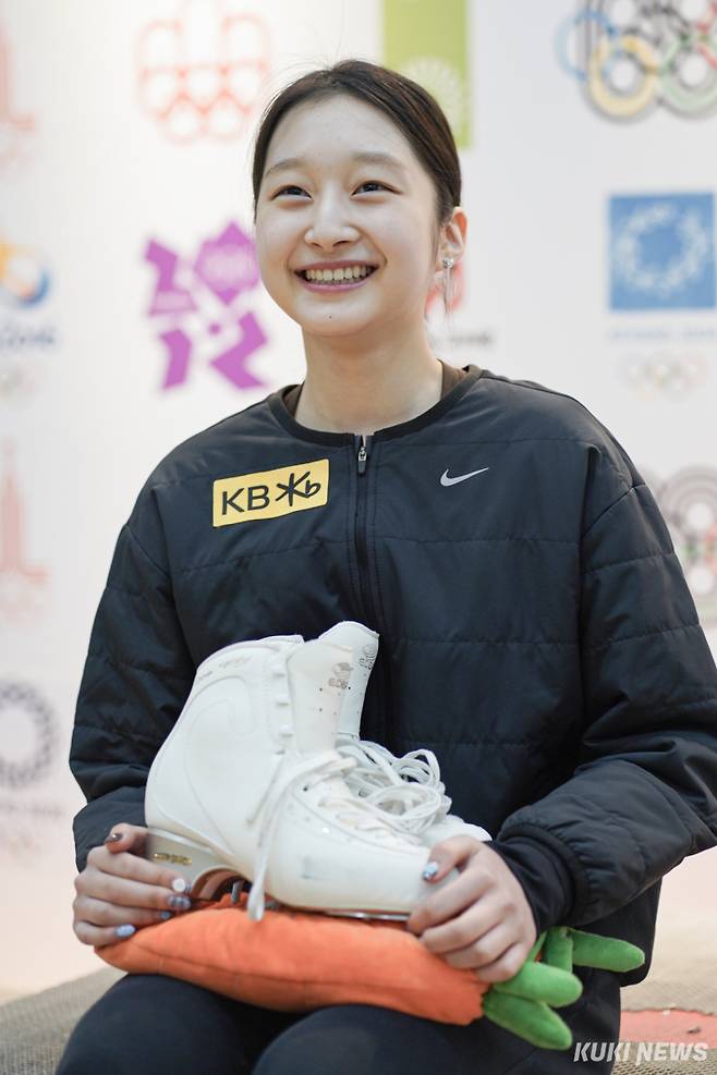 피겨스케이팅 신지아 선수가 18일 서울 노원구 태릉국제스케이트장에서 쿠키뉴스와 인터뷰를 하고 있다. 남동균 기자