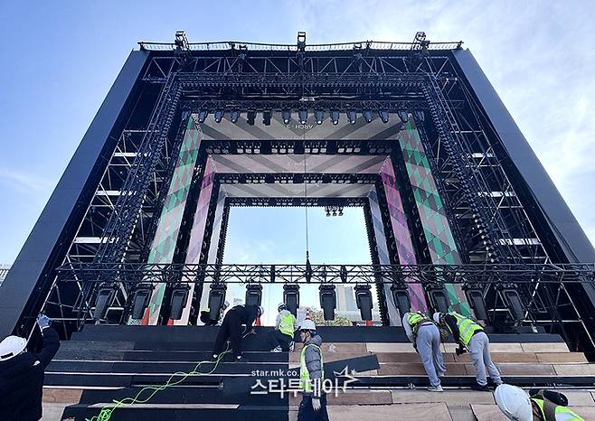 방탄소년단 광화문 공연장. 사진l강영국 기자