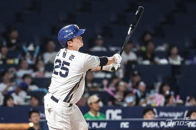 김형준은 20일 삼성전에서 장타력을 과시했다. 사진=NC 제공