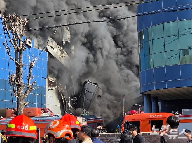 화재 현장. 박우경 기자