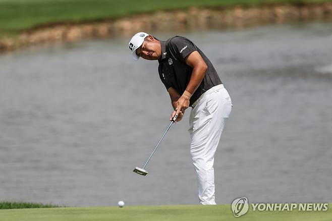 안병훈의 남아공 대회 1라운드 경기 모습.  [AFP=연합뉴스]