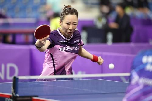 프로탁구리그 시리즈1에 여자 단식에 나선 양하은 [한국프로탁구연맹 제공. 재판매 및 DB 금지]