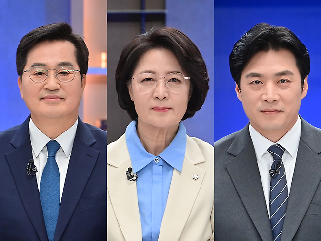 김동연·추미애·한준호 경기도지사 더불어민주당 예비후보. 사진=경기사진공동취재단