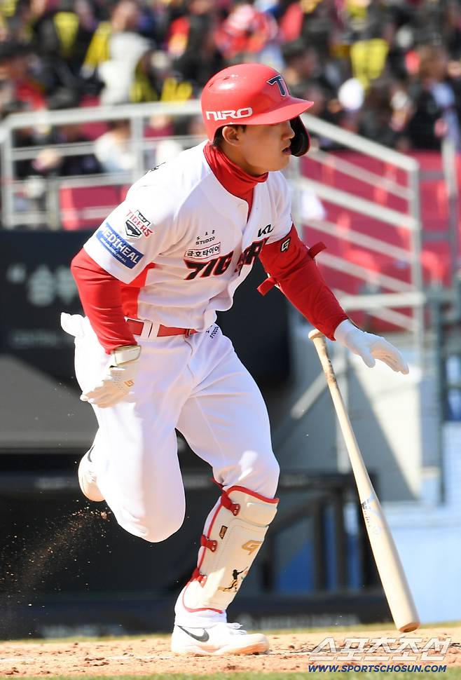 13일 광주 기아챔피언스필드에서 열린 KIA 타이거즈와 SSG 랜더스의 시범경기. KIA 윤도현이 타격을 하고 있다. 광주=박재만 기자 pjm@sportschosun.com/2026.03.13/