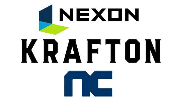 넥슨, 크래프톤, 엔씨 로고