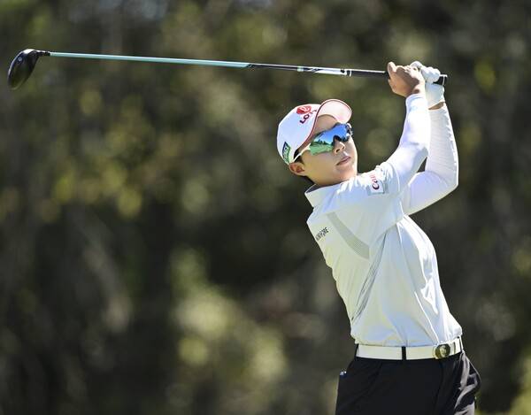 2026년 미국여자프로골프(LPGA) 투어 포티넷 파운더스컵에 출전한 김효주 프로가 2라운드에서 경기하는 모습이다. 사진제공=LPGA_Getty (사진을 무단으로 사용하지 마십시오.)