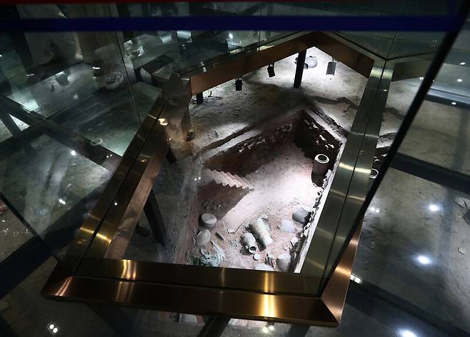 술문화박물관단지 ‘국주문화성’에 조성된 술 콘텐츠 구조물. 박미향 선임기자