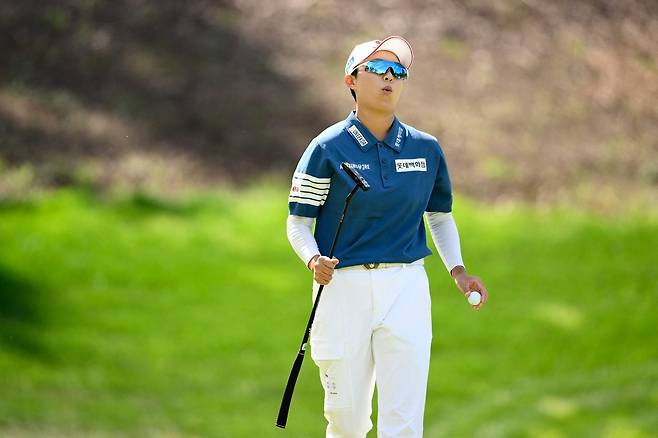 5타 차 단독선두에 나선 김효주. 사진 제공=AFP연합뉴스