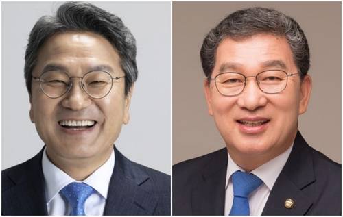 강기정·신정훈(기호순) 민주당 전남광주특별시장 경선 후보  [각 후보 측 제공. 재판매 및 DB 금지]