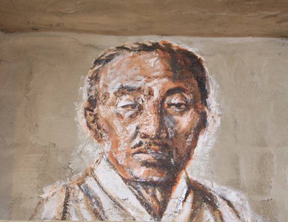 구속된 암태도 소작인회 간부들 변호에 나섰던 김병로. 서용선 작가의 작품