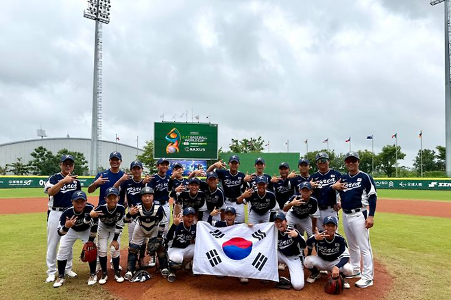 제8회 세계유소년야구선수권대회에서 동메달을 수확한 한국 유소년 야구 국가대표팀. <대한야구소프트볼협회 제공>