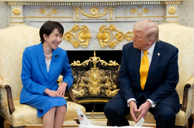 지난 19일(현지시간) 백악관에서 정상회담을 하고 있는 다카이치 사나에 일본 총리와 도널드 트럼프 미국 대통령[사진=백악관 홈페이지]