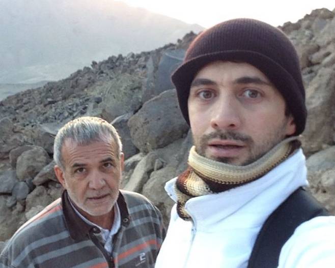 마수드 페제슈키안 이란 대통령(왼쪽)과 아들 유세프