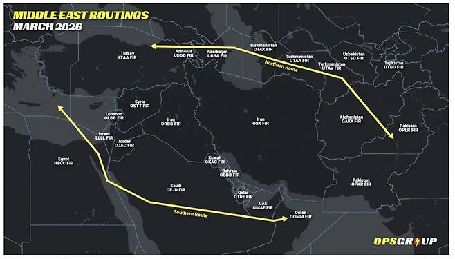 유럽-아시아 노선 옵션(사진=옵스그룹)