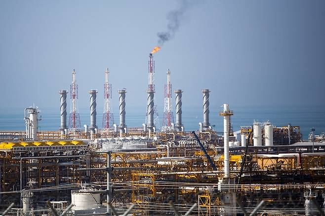 이란 걸프해역 사우스파르스 가스전. [연합뉴스]