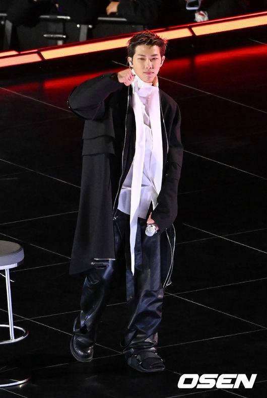 부상 투혼 발휘한 RM (사진=민경훈 기자)