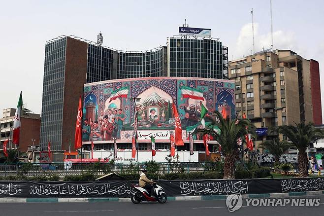 22일 이란 테헤란 도심 모습 [AFP=연합뉴스. 재판매 및 DB 금지]