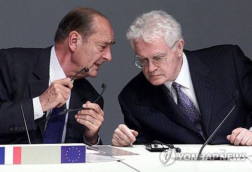 시라크 전 대통령과 동거 정부를 운영한 조스팽 전 총리 [로이터 연합뉴스 자료사진. 재판매 및 DB 금지]