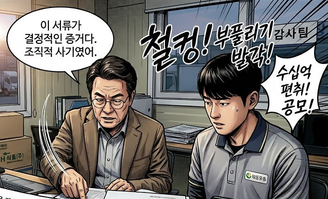 조직적 범행을 묘사한 AI 제작 일러스트. [사진=경인방송]