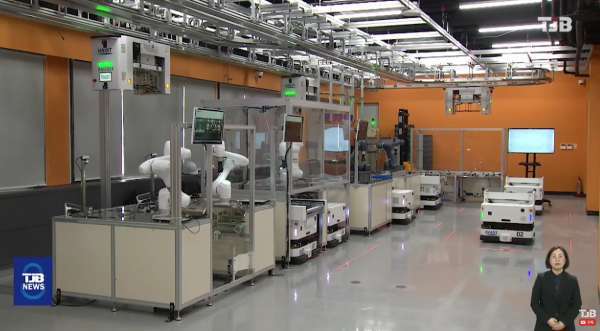 23일 KAIST서 진행된 피지컬 AI 기반 무인공장 플랫폼, '카이로스' 시연회