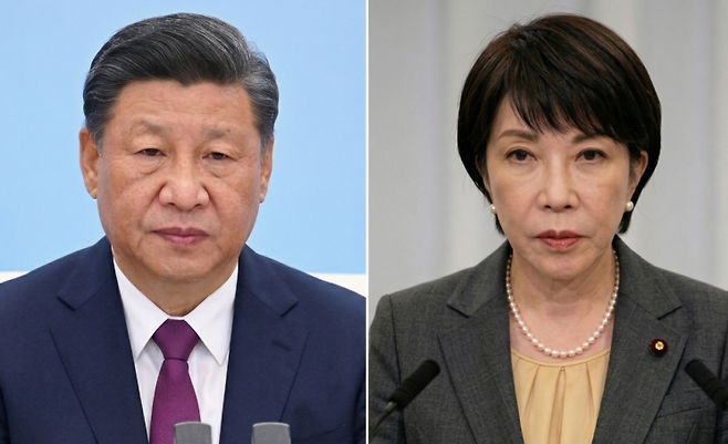 시진핑 중국 국가주석(왼쪽)과 다카이치 사나에 일본 총리.(연합뉴스)