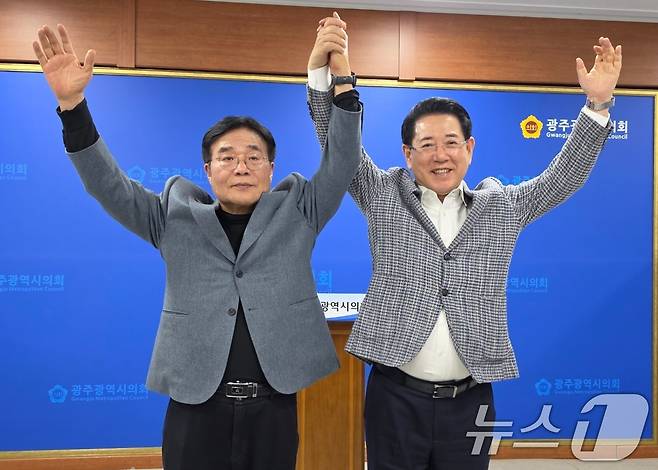 이병훈 더불어민주당 호남발전특별위원회 수석부위원장이 24일 김영록 전남광주통합특별시장 후보 지지와 총괄상임선대위원장 합류 선언 기자회견을 진행하고 있다. 2026.3.24 ⓒ 뉴스1 이수민 기자