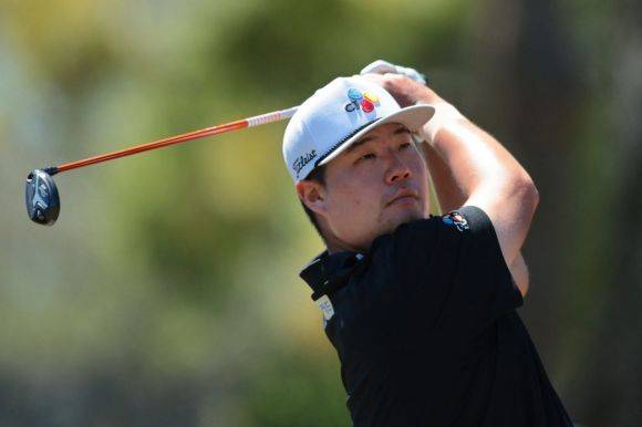 임성재가 발스파 챔피언십 4라운드 2번 홀에서 티샷을 하고 있다. 팜하버=AFP연합뉴스