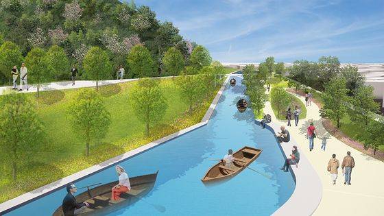 울산왜성 물길내기 사업 조감도. 자료 울산시