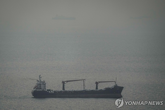 아라비아만을 가로질러 호르무즈 해협을 향해 항해하는 화물선. [사진 출처 = 연합뉴스]