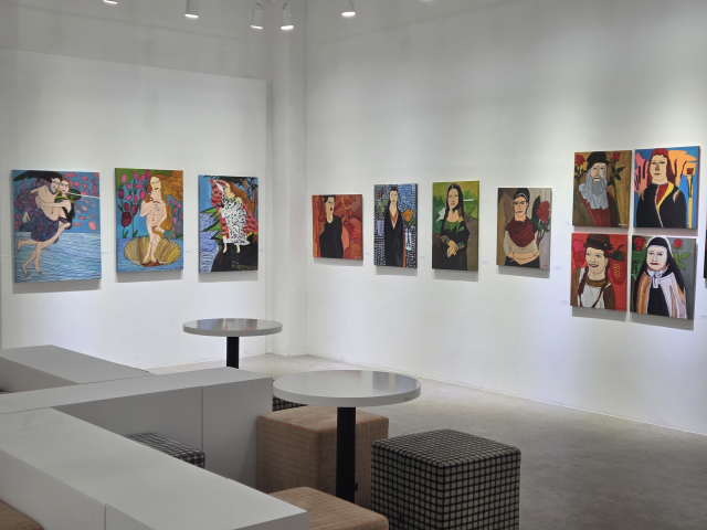 ▲경기 양평 어메이징 아웃사이더 아트센터에 전시된 서은혜 씨 작품. ⓒ프레시안(박상혁)