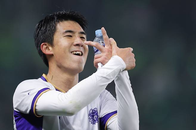 안양 김운은 18일 전주월드컵경기장서 열린 전북과 원정경기서 K리그1 30경기 만에 드디어 첫 골을 뽑았다. 사진제공│한국프로축구연맹