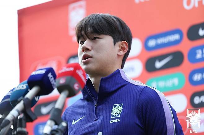 ▲ 이민성 감독 체제에서 핵심 자원으로 떠오른 윤도영은 이번 소집을 통해 자신의 가치를 확실히 각인시키겠다는 각오다. 이에 더해 한일전 승리도 목표로 삼았다. ⓒ대한축구협회