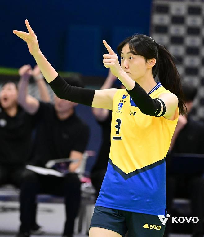 현대건설의 주전 세터 김다인 [한국배구연맹 제공. 재판매 및 DB 금지]