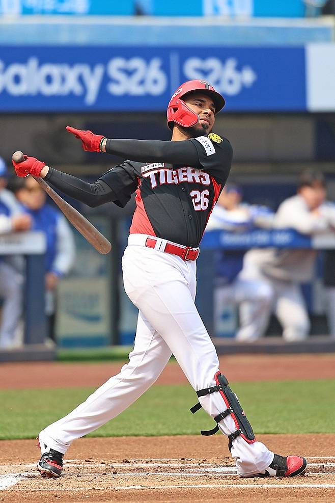 아쉬운 모습 보인 카스트로. KIA구단 제공