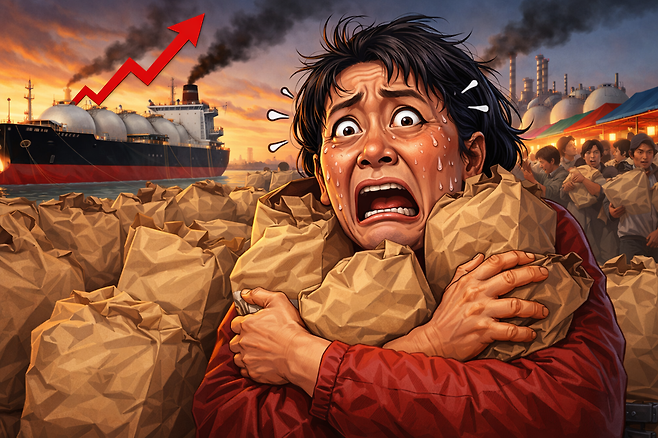 최근 시장의 원자재 수급 불안은 '동날지 모른다'는 공포 심리가 부른 가수요 때문이다. 정부의 강압적 통제는 오히려 시장 불신을 키운다. 혼란을 잠재우려면 막연한 호소나 규제 대신 재고량, 공급 일정 등 투명한 수치 공개가 필수적이다. /챗GPT 제작 이미지