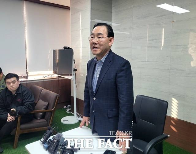 주호영 국회부의장이 지난 20일 국민의힘 대구시당에서 긴급 기자회견을 갖고 있다. /박병선 기자